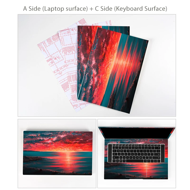DIY sunset sea laptop sticker laptop skin 12/13/14/15/17 inch for MacBook/HP/Acer/Dell/ASUS/Lenovo