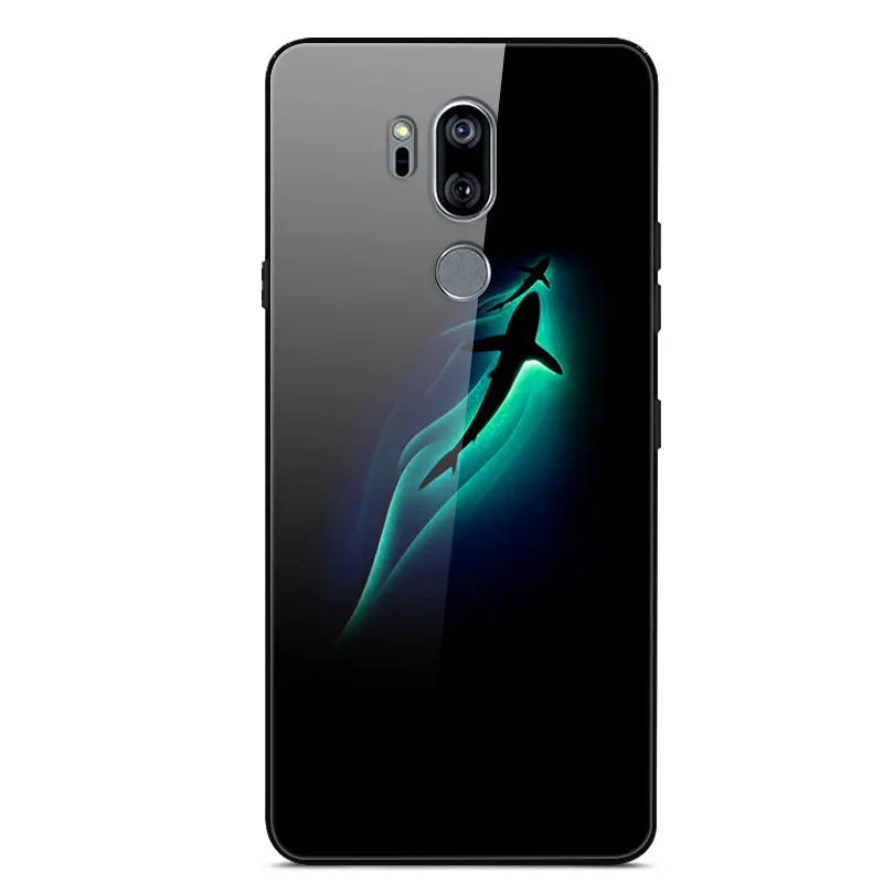 Для LG G7 чехол thinq закаленное стекло твердая задняя крышка для LG G7 LGG7 чехол G710 G 7 чехол для телефона для LG G7 Plus G7+ роскошный чехол - Цвет: 48