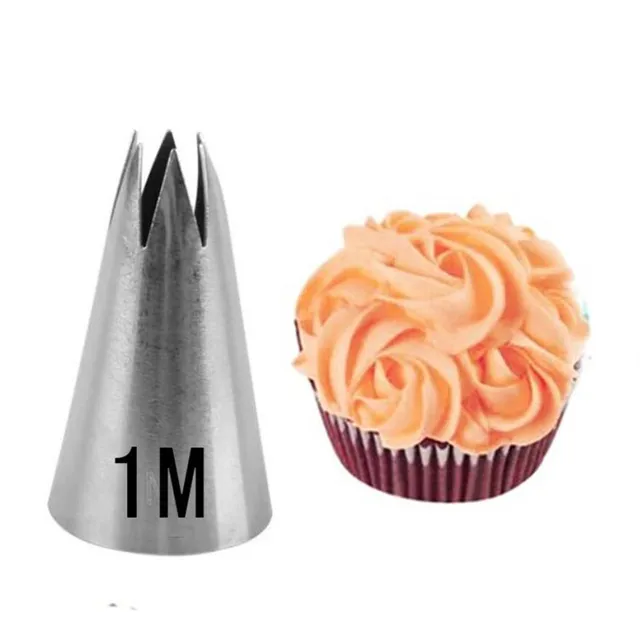3 db/Beállított Nagy Méretű Krém Sütemény Jegesedés Csövek Orosz Fúvókák Tészta Rozsdamentes Acél Fondant Díszítő Szerszámok 1M 2F 2D - Image 6