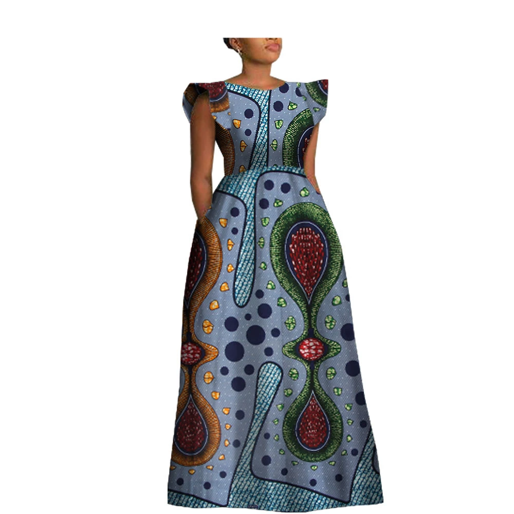 

African Women Floor Length Slim Formal Party Dress 2020 New Design Tradtional Sexy Casual Full Dress For Women Wedding