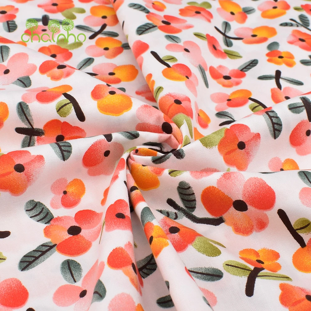 Printed Twill Cotton Fabric,Floral Series,DIY Sewing Quilting Home Textiles Material For Baby &Children's Bedding,Shirts,Dresses