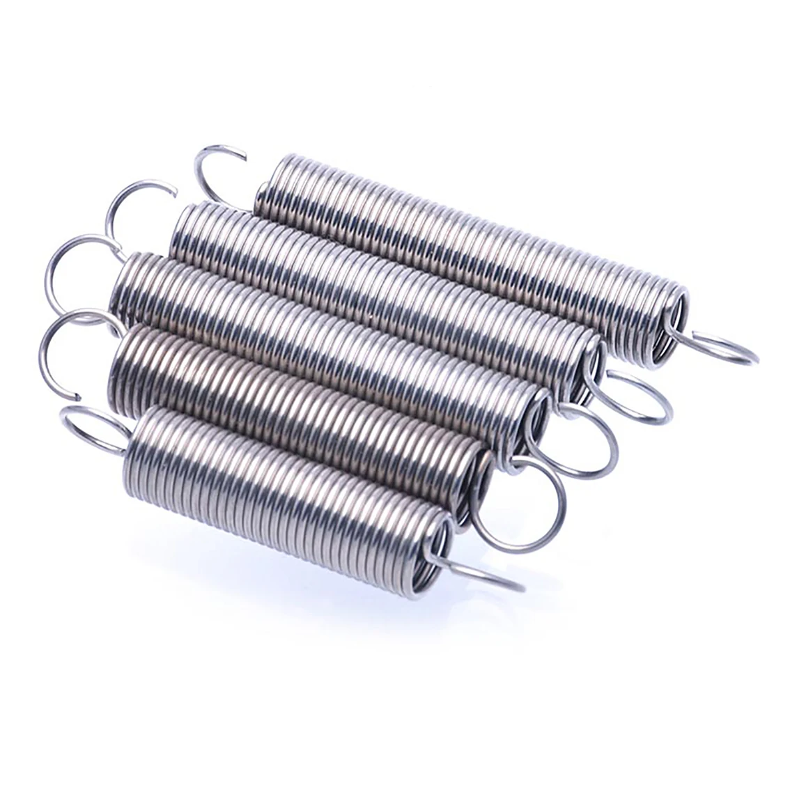 2-6mm 65Mn Steel Extension Extending Springs Double Loop 300mm 1pcs Wire Dia 