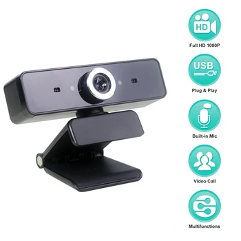 

2020 Plug And Play Computer Camera 360 Degree RotationUSB Webcam Built-in microphone For Video Conference Online Teaching