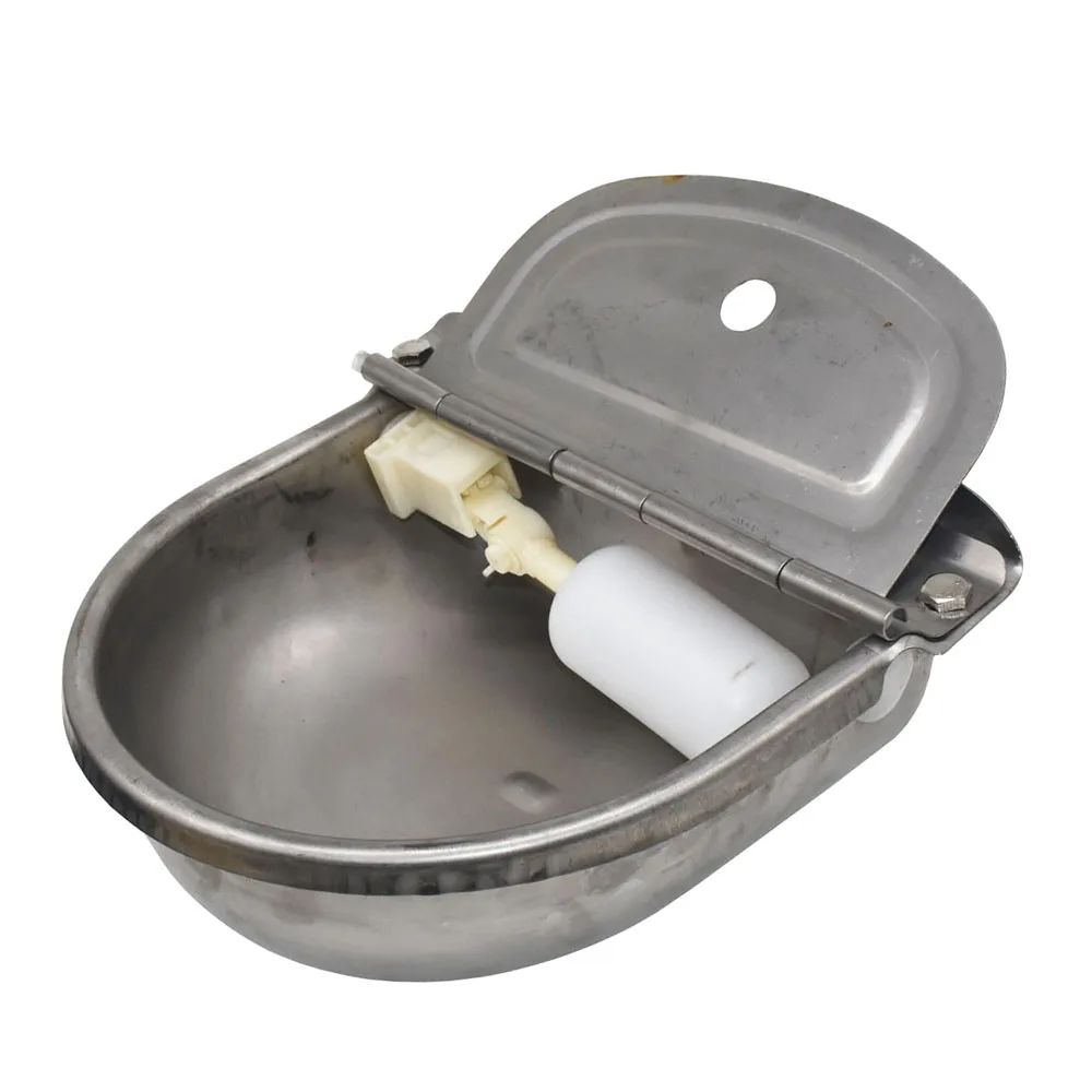 Tazón de agua de acero inoxidable, bebedero automático para caballos, cabras, ovejas, ganado, accesorio de herramienta de 4l