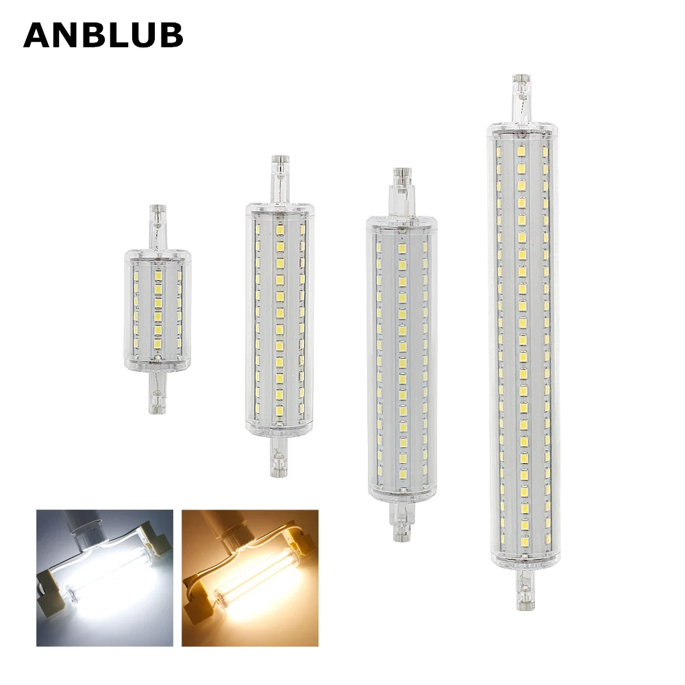 ANBLUB диммируемая лампа R7S светодиодный светильник кукуруза 2835 SMD 78 мм 118 135 189 5 Вт 10 15