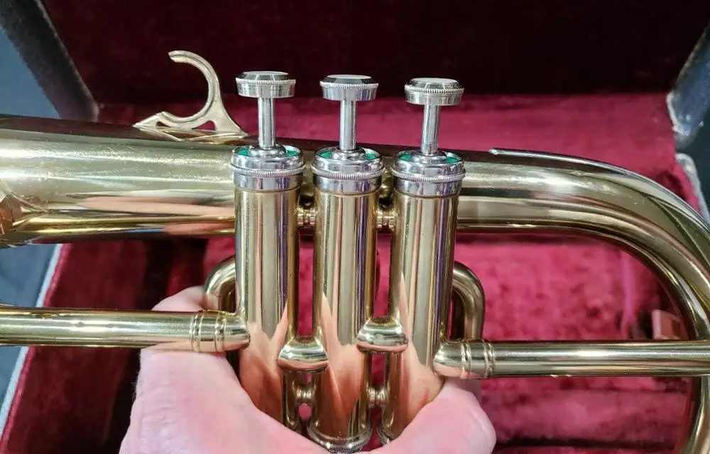 Bb Flugelhorn Brass lacquered gold Musical instrument Professional Wiht Case Mounthpiece