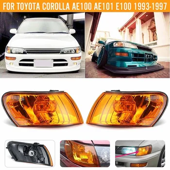 

Pair Parking Corner Light Cover Amber Lens for Toyota Corolla AE100 AE101 E100 1993 1994 1995 1996 1997 Signal Lamp Accessories