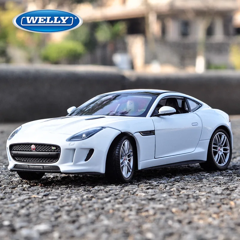 Модель автомобиля WELLY 1:24 Jaguar F-Type белая из сплава модель украшение коллекции