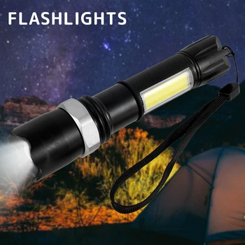 

LED Rotating Zoom Strong Light Flashlight Outdoor Long-range Battery USB Charging Household Portable Waterproof Mini Flashlight