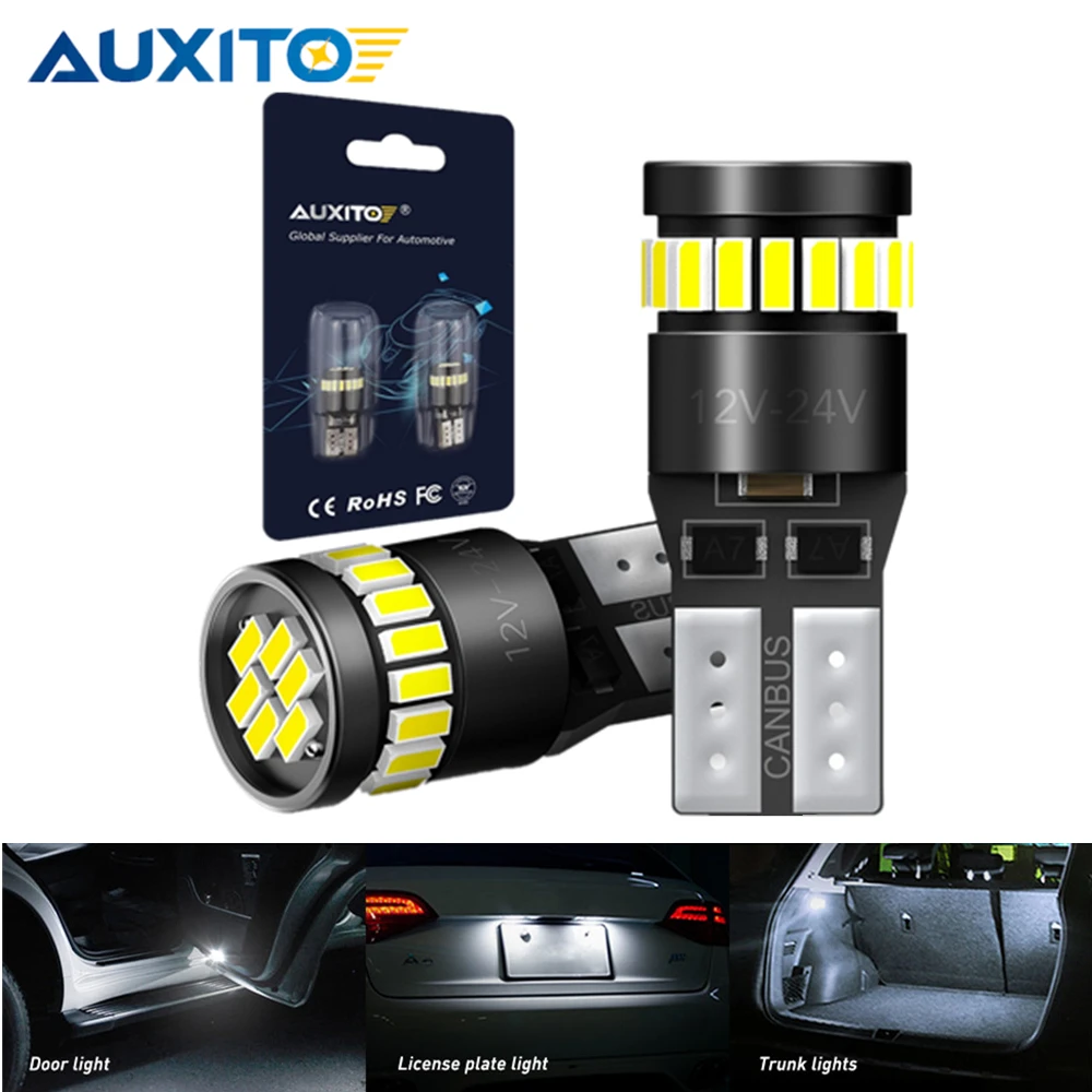 AUXITO 2X желтый синий красный T10 W5W светодиодный фонарь для салона VW Golf 4 5 6 7 GTI Passat B5 B6