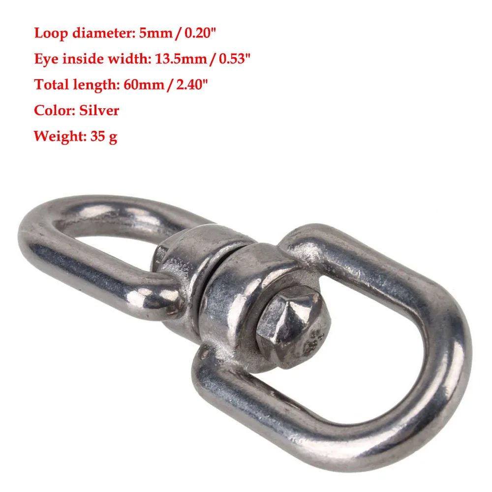 M5 304 нержавеющая сталь 8 Форма M5 роторная Schnalle Sicherheit Klettern Karabinerhaken Stecker Karabiner Verschluss глаз на глаз поворотный - Цвет: M5