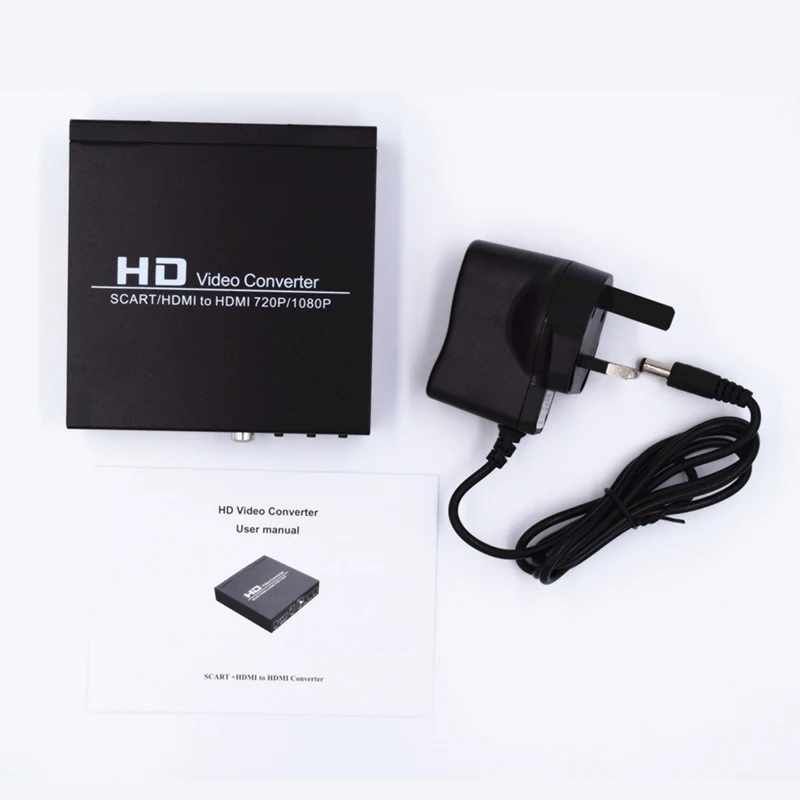 RGB SCART to HDMI-Compatible Converter Coaxia Audio Video Converter HD Video Converter For HDTV DVD Game Console Set-BOX Player HDMI Cables Cables & Adapters