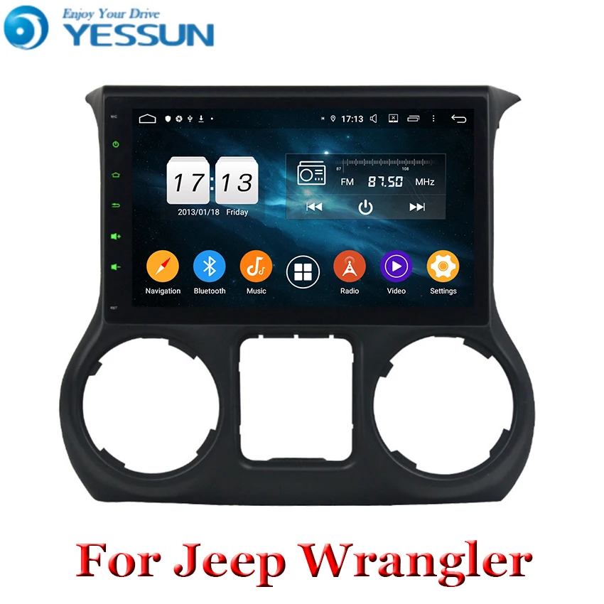 Для Jeep Wrangler 3 JK 2010 2012 автомобильный Радио Мультимедиа Видео плеер навигация gps Android 9 No 2din Восьмиядерный
