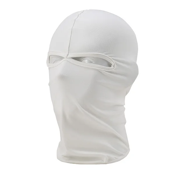 1pc Cycling Face Masks 2 Holes Neck Protect Wicking Headgear Sports Bike Bicycle Riding Hat Head Scarf Full Face Masks Muticolor - Цвет: Белый
