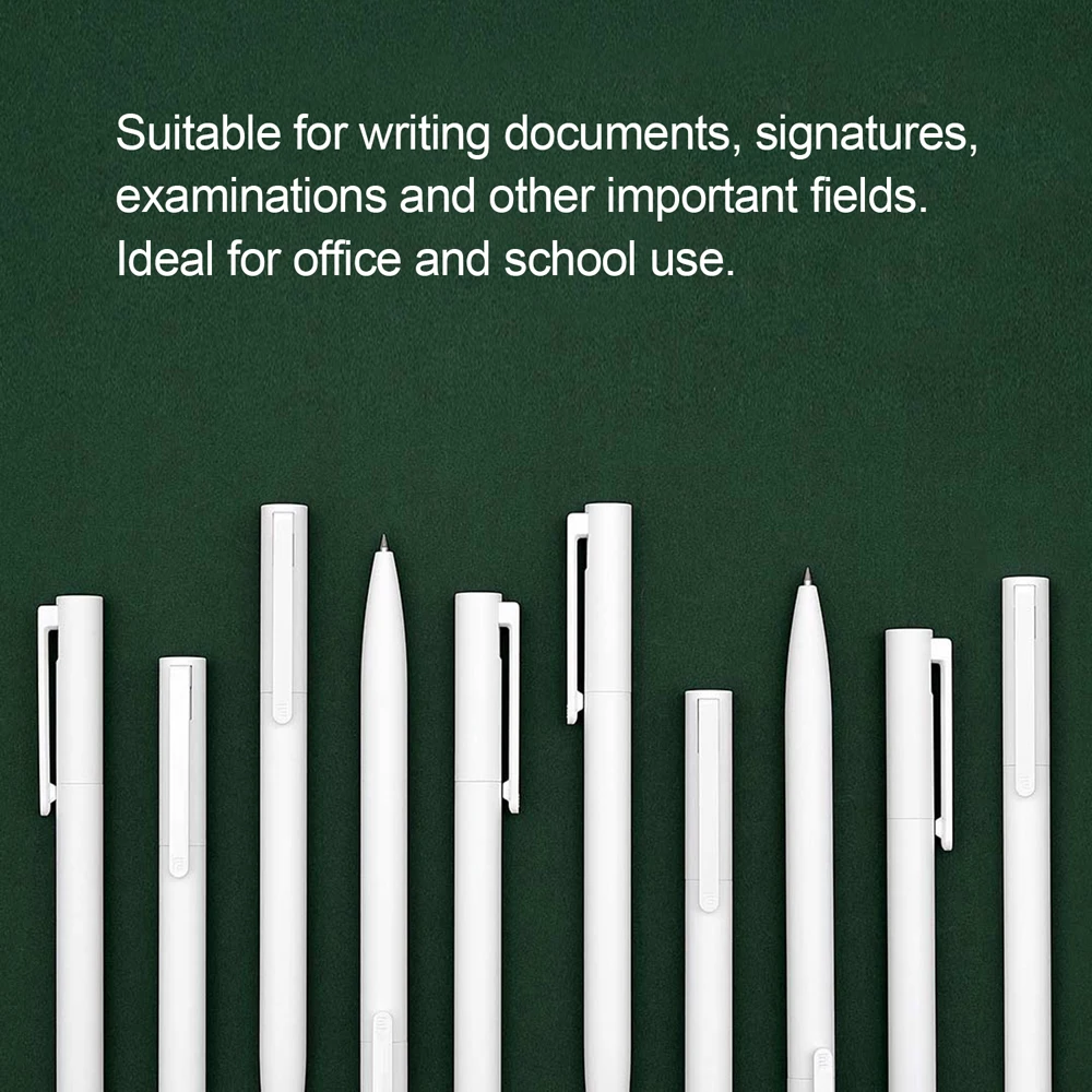 Original Xiaomi Pen Mi Gel Pen Writing Smooth Light Grip Mijia Press the Core 0.5mm Replacement Blue Black Red Refills 3