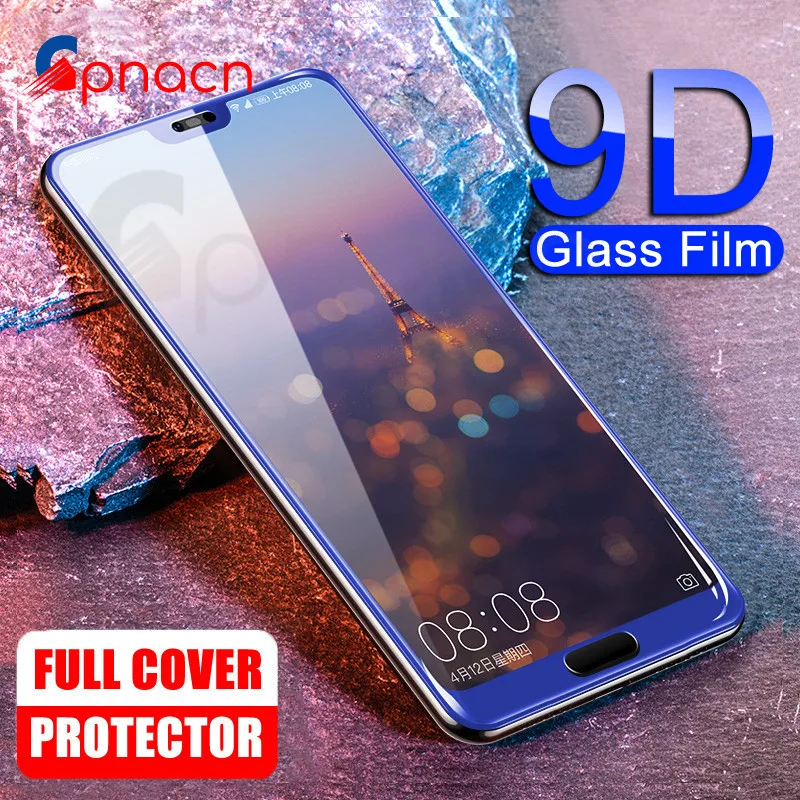 

9D Full Cover Tempered Glass on For Huawei P20 Pro P10 P9 Plus Lite Screen Protector For Huawei P Smart Protective Glass Film
