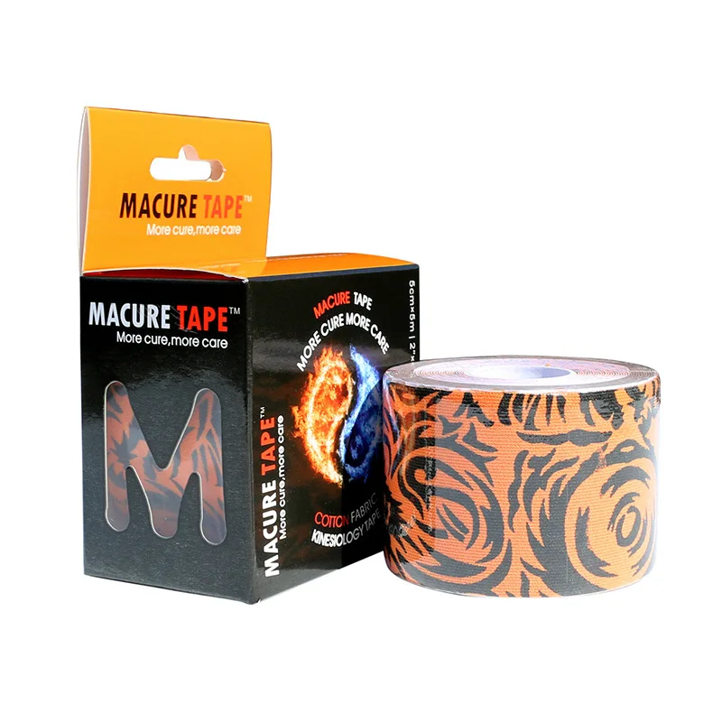 

Macure Elastic Water-Resistant Sports Tape Chinese Dragon Printed Muscle Stickers Cotton Kinesio Taping Elbow Support Kneelet