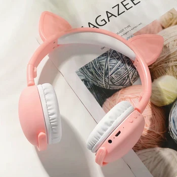 

Wireless Head-mounted Cat Earphone Bluetooth Cute Student Child Deep Bass Earphone Fone De Ouvido Bluetooth Gifts For Kids