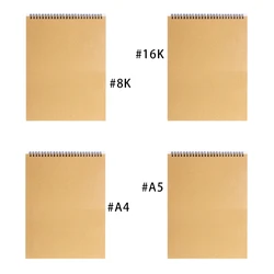 Carnet de croquis à liaison spirale, carnet de croquis d'art pour enfants adultes débutants 