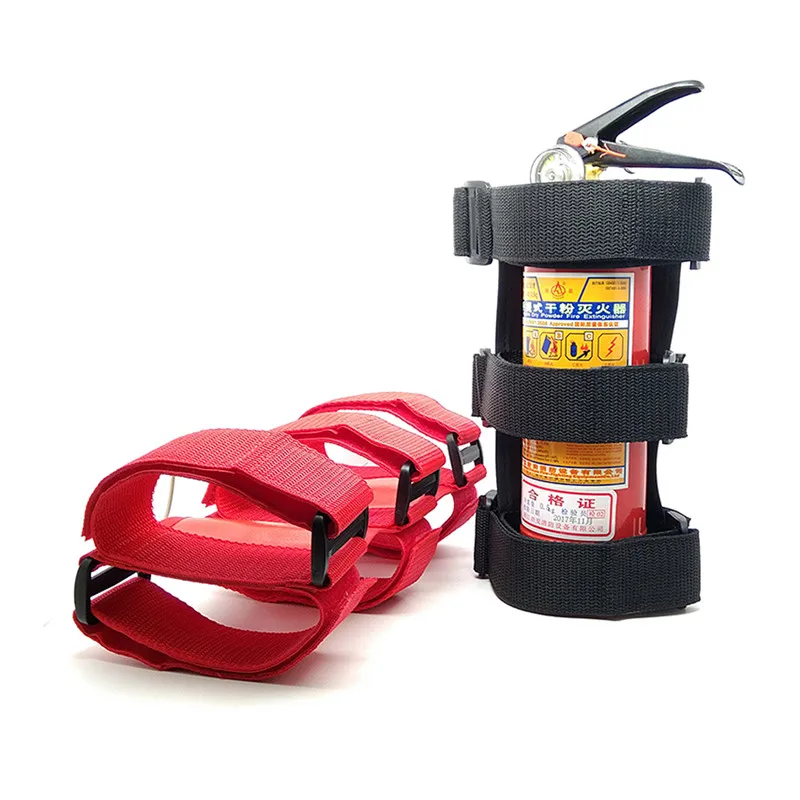 

1pc OUTDOOR tool Car Roll Bar Fire Extinguisher Auto Fixed Holder Interior Safety Nylon Straps Car Styling For Automobile