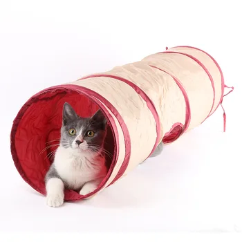 

Pet Cat Tunnel Toys for Cat Kitten Holes Collapsible Crinkle Cat Playing Tunnel Toy with Ball Cat Puzzle Toy Floding Supplies