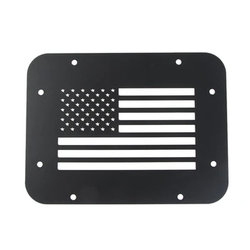 

Black Steel Tailgate Vent-Plate Cover for 2007-2018 Jeep Wrangler Jk & Unlimited (Usa Flag)