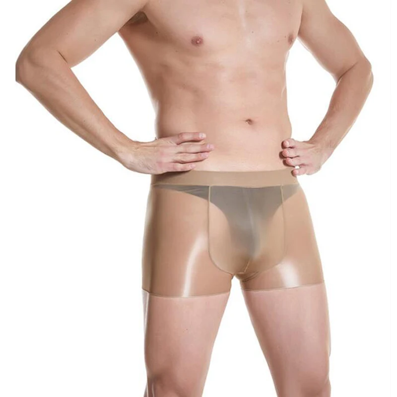 Sexy Men Glossy Shiny Transparent Stretch Panties Men Gaywear Add Crotch U Convex Cover Sissy Fetish Lingerie Erotic Underwear womens boxer shorts