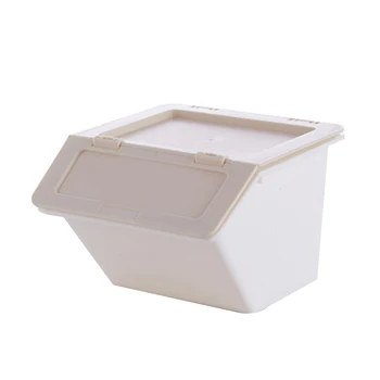 

Desktop Plastic Storage Box Stationery Holder School Office Supplies Storage Box with Cover Stackable MJJ88
