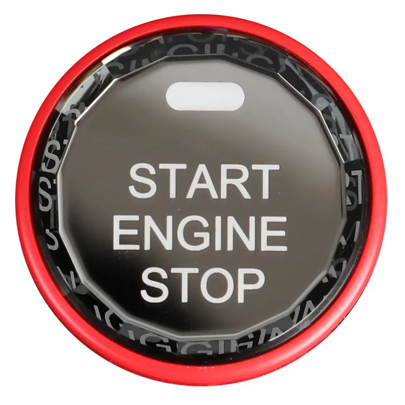 Universal Engine Start Stop Button Cover, Car One Click Push Start Button Ring Sticker Faux Crystal Rhinestone Ignition Button Trim Pink, 1 Set - View #10