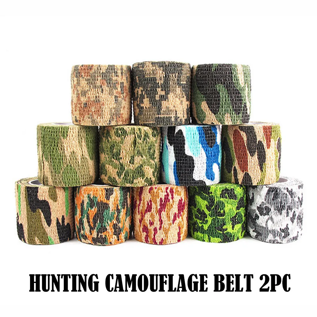 

2Pc 4.5m Self Adhesive Stretch Outdoor Hunting Waterproof Camping Camouflage Stealth Duct Catcher Tap Outdoor Survival Tool
