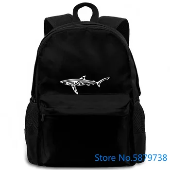 

Shark Tribal Harajuku Loose Printed Pure The New women men backpack laptop travel school adult student