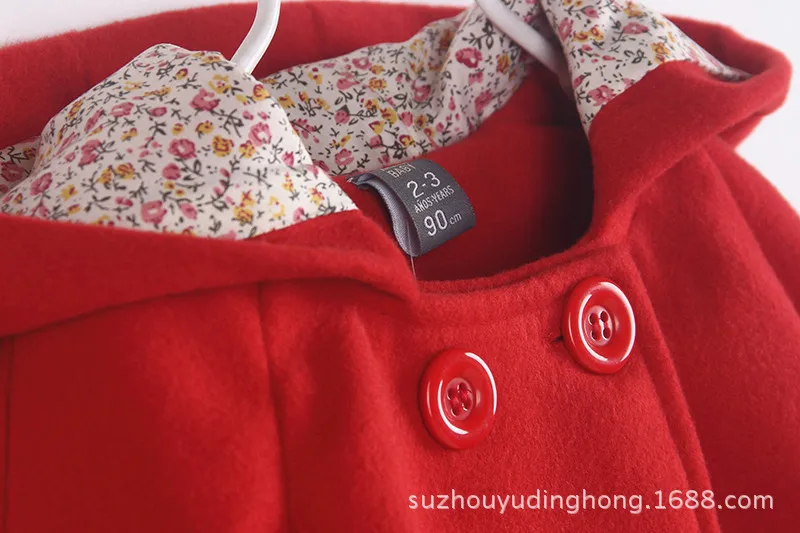 Girls Woolen Coat European And American Style Woolen Cloth GIRL'S Coat Autumn And Winter New Style Kids' Coat
