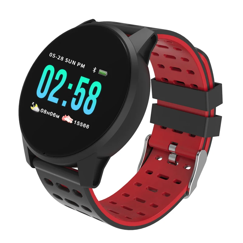 W1 red Ravi круглые Смарт-часы для мужчин T2 T4 W1 монитор сердечного ритма спортивный шагомер браслет IP68 Водонепроницаемый Smartwatch подключение Android IOS - Цвет: W1 red