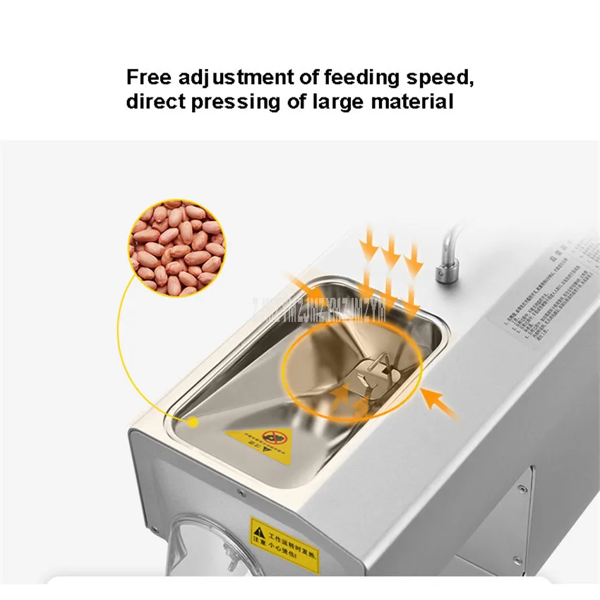 220 В 700 Вт Хо использовать держать дома использования мини Электрический автоматический пресс для масла из нержавеющей стали арахиса/рапса/пресс для отжима кунжутного масла машина
