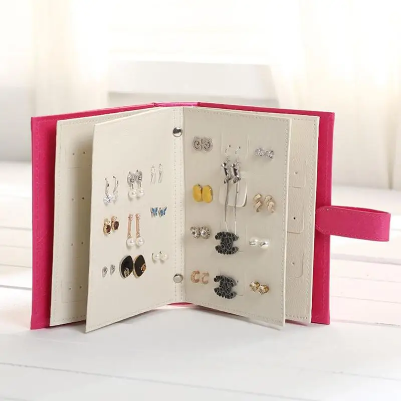 Новые креативные серьги книга для хранения PU серьги из кожи коробка для демонстрации женских украшений книга для хранения ювелирных