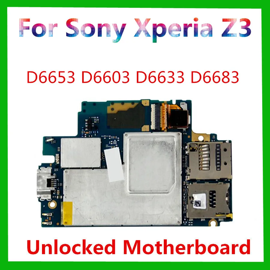 Разблокированная материнская плата для Sony Xperia Z3 D6653 D6603 D6633 D6683 с чипами логическая