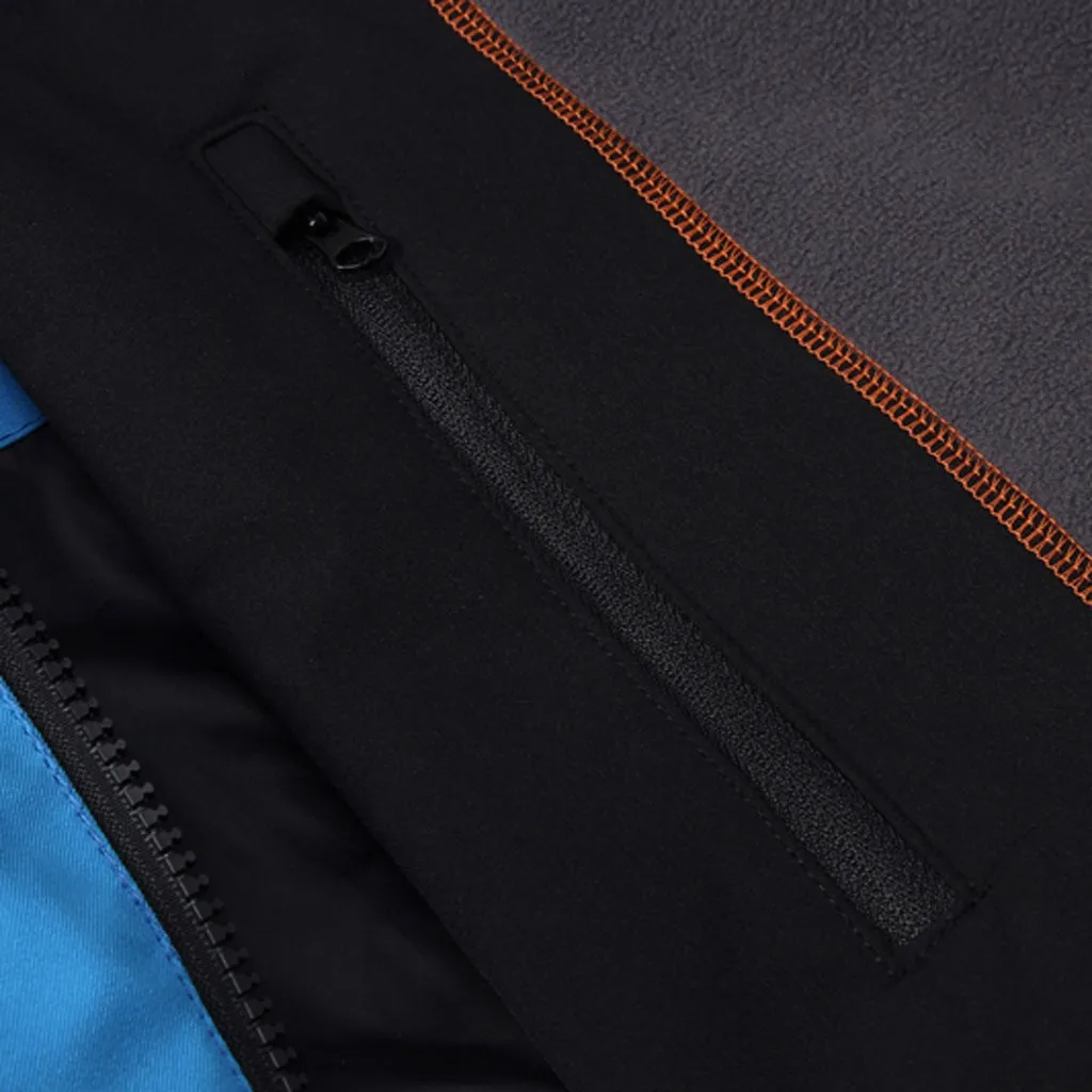 Winter Men's Hooded Jacket Softshell Windproof Waterproof Soft Patchwork Coat Shell Jacket Casual Coat Men Wind Breaker Outwear