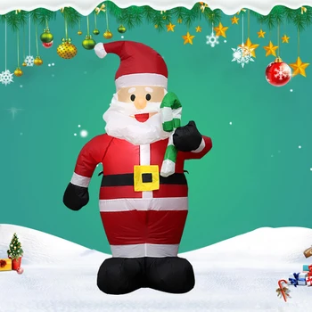 

120cm Christmas Santa Claus Inflatable Doll Tree LED Light Santa Claus Christmas Decoration Gift
