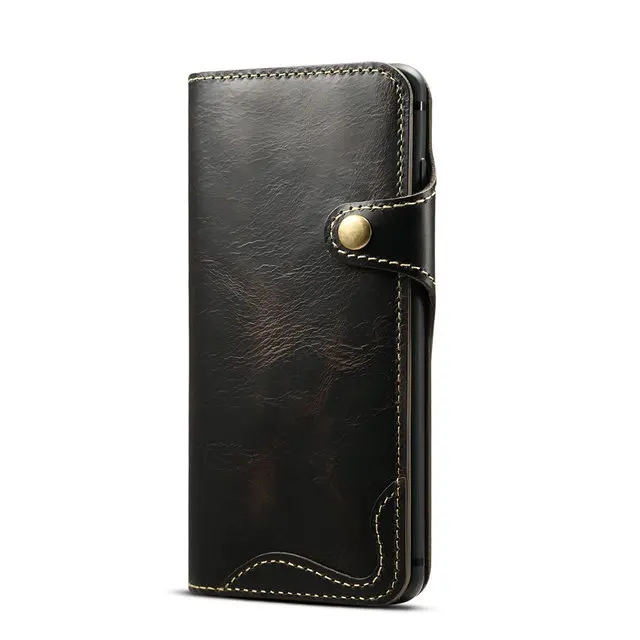 Black with strap Натуральная кожа для нового iPhone 11 чехол Coque iPhone 11 Pro Max 6,5 ''чехол Флип Для iPhone 11 Pro Чехол кошелек Fundas - Цвет: Black with strap