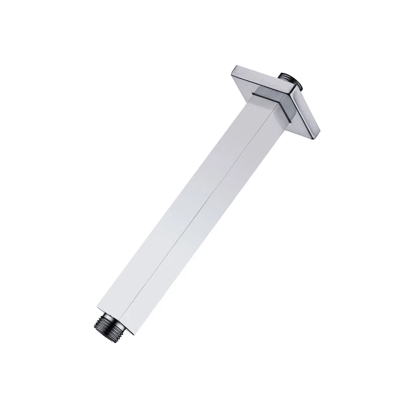 Overhead Shower Arm Head Shower Chrome Plated Big Square Round SUS304 Stainless Steel Modern Indoor Outdoor