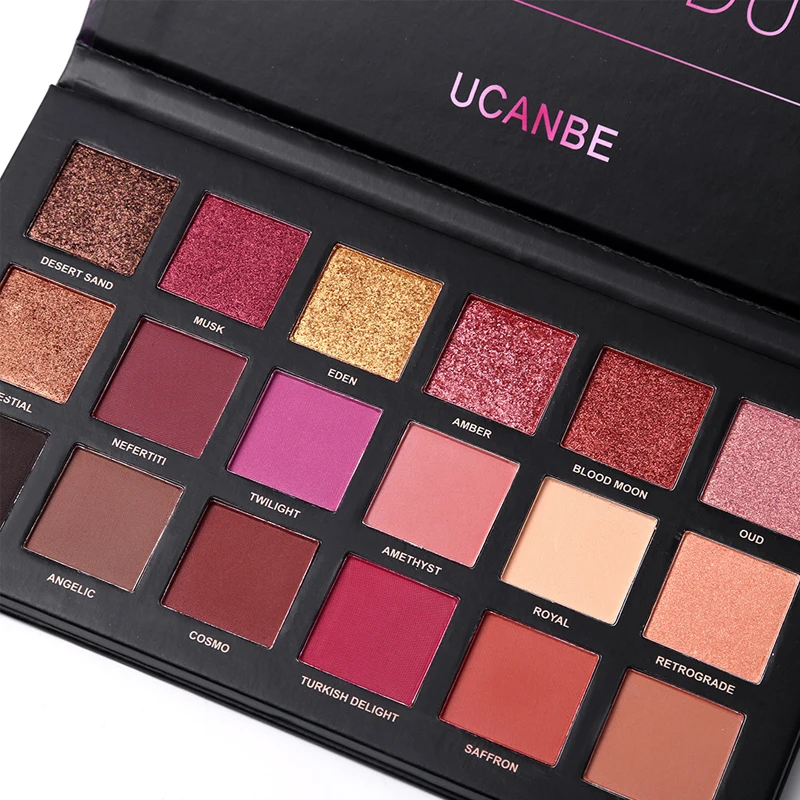 

Beauty Glazed 18 Color Glitter Matte Eyeshadow Palette Makeup Glitter Pigment Smoky Eyeshadow Palette Waterproof Cosmetics 12#