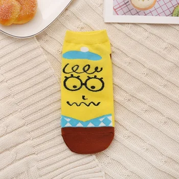 

Short Socks Happy Women Cotton Adult Sox Geometric Solid Thin Casual Sock Cartoon Female Spring Hip Hop Girls Calcetines Hombre