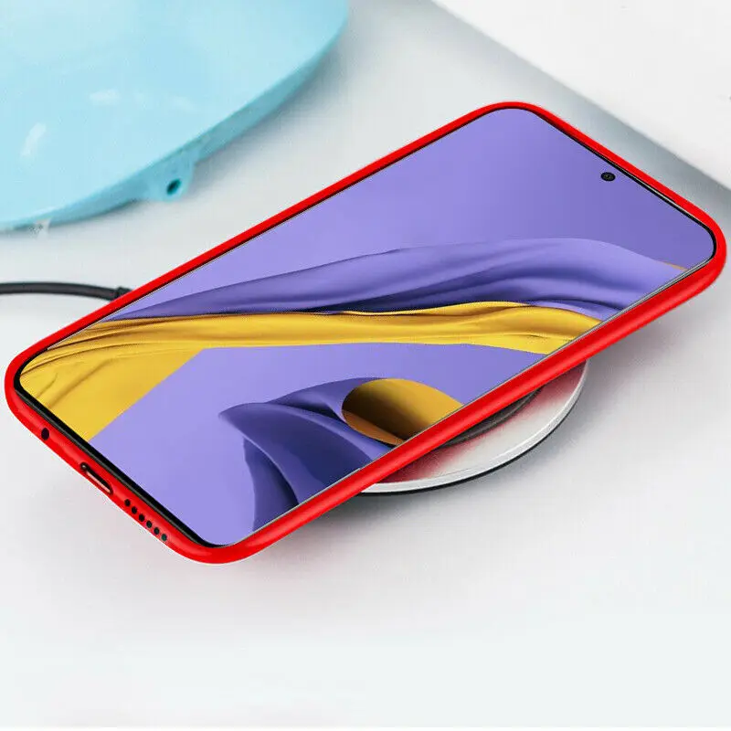 Мягкий чехол из жидкого силикона для Samsung Galaxy A51 A71 A31 S20 накладка Ultra Plus Note