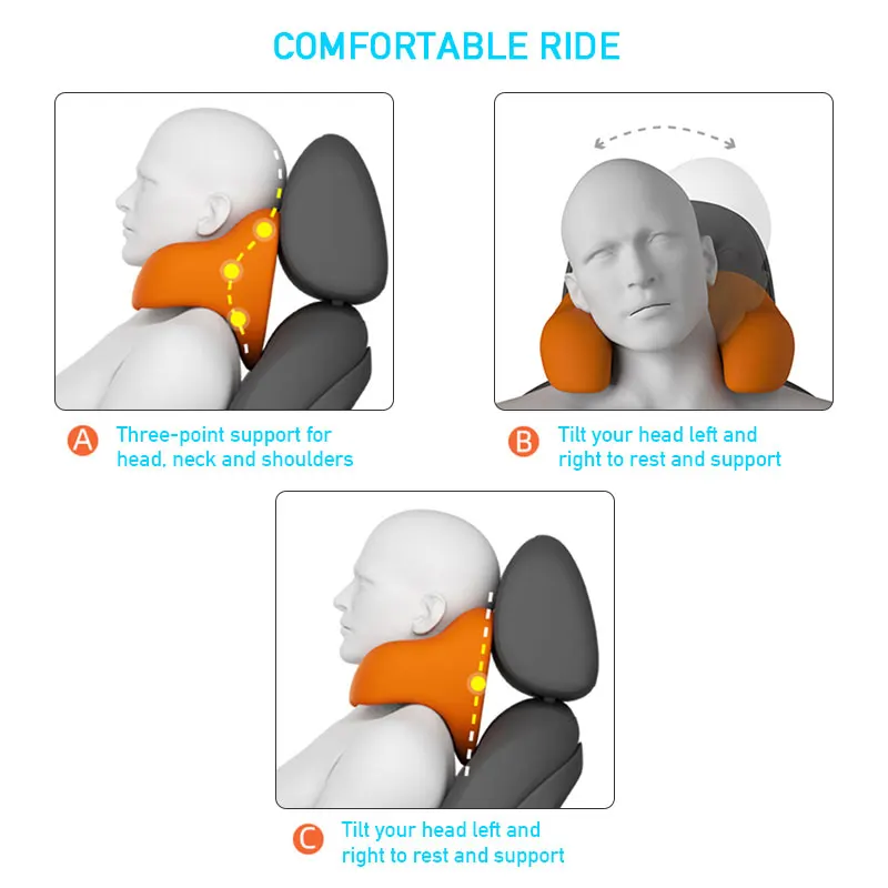 Memory Foam Car Headrest Pillow for Neck Support