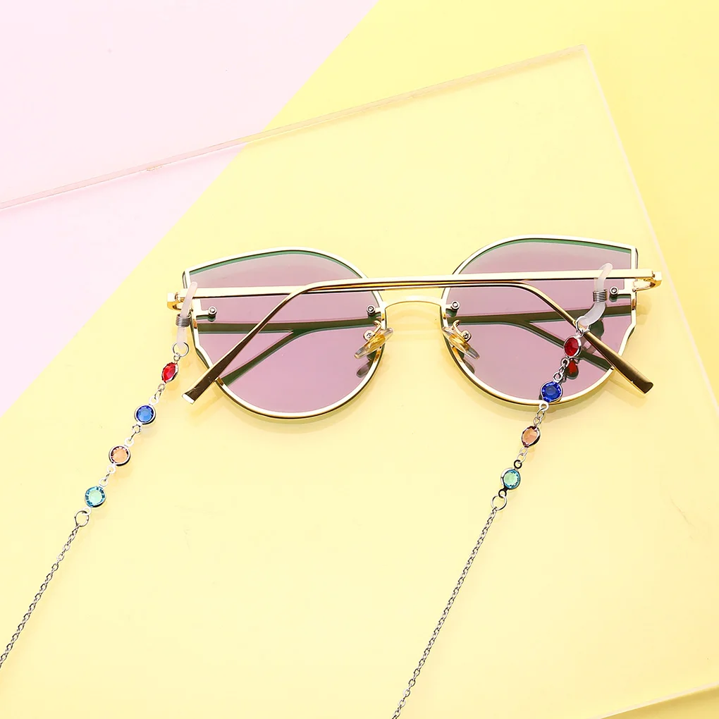 1 шт новая мода шикарные женские Золотые Серебряные Солнцезащитные очки цепи для чтения из бисера очки цепь шнур для очков ремешок Ожерелье