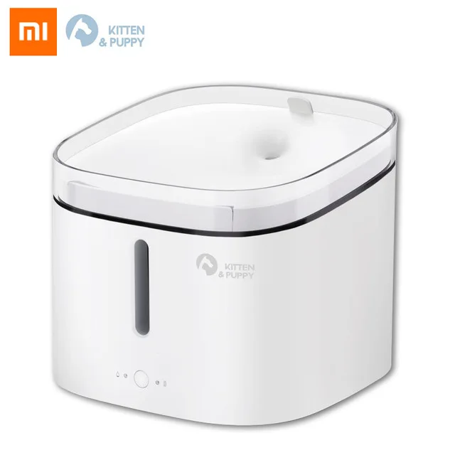 Xiaomi котенок, щенок, домашнее животное диспенсер для воды фонтан Автоматическая кошка живая вода 2Л Электрический питомец умная собака поилка белый