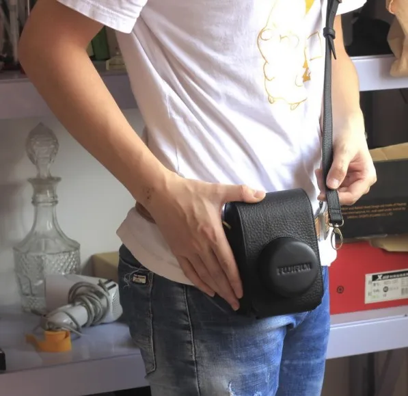 Capa de Câmera Digital de Couro Bolsa para Câmera Bovino Genuíno Fujifilm Fuji X100v - Image 5