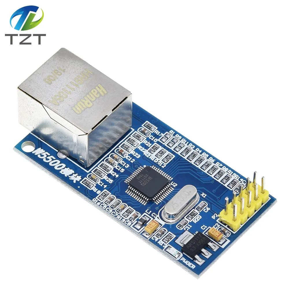 W5500 сетевой модуль Ethernet аппаратное TCP/IP 51/STM32 микроконтроллер программы по W5100