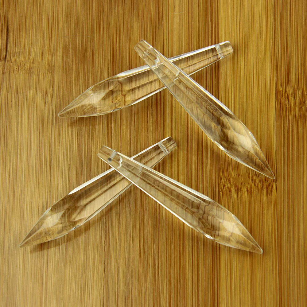 

50mm 63mm 76mm 100mm Crystal Multifaceted U-drop Icicle Prism Glass U-drop Prism Pendant Chandelier Accessories for Home Decor