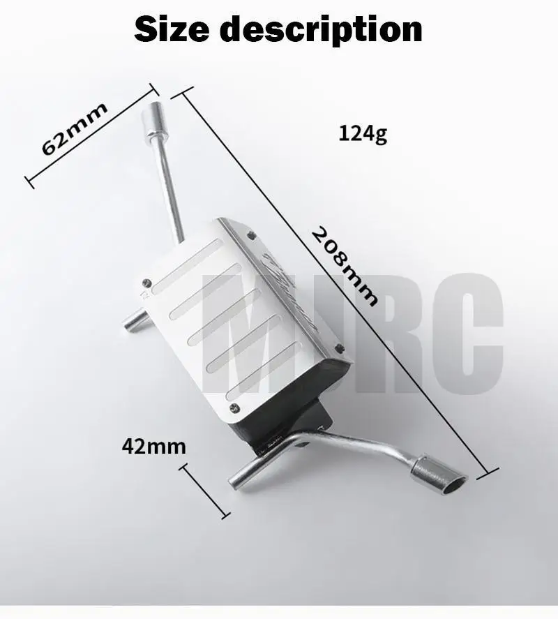 cheap model metal Fuel tank and exhaust pipe 1/10 Rc crawler truck Bronco Traxxas Trx4 tail